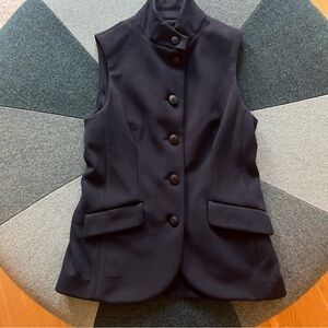 Rag & Bone Navy Collared Vest, Size 0, NWT